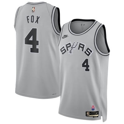 De'Aaron Fox San Antonio Spurs Nike Unisex Swingman Jersey - Classic Edition - Silver