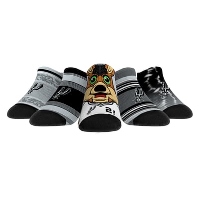  San Antonio Spurs Rock Em Unisex Super Fan 5-Pack Low-Cut Socks - 