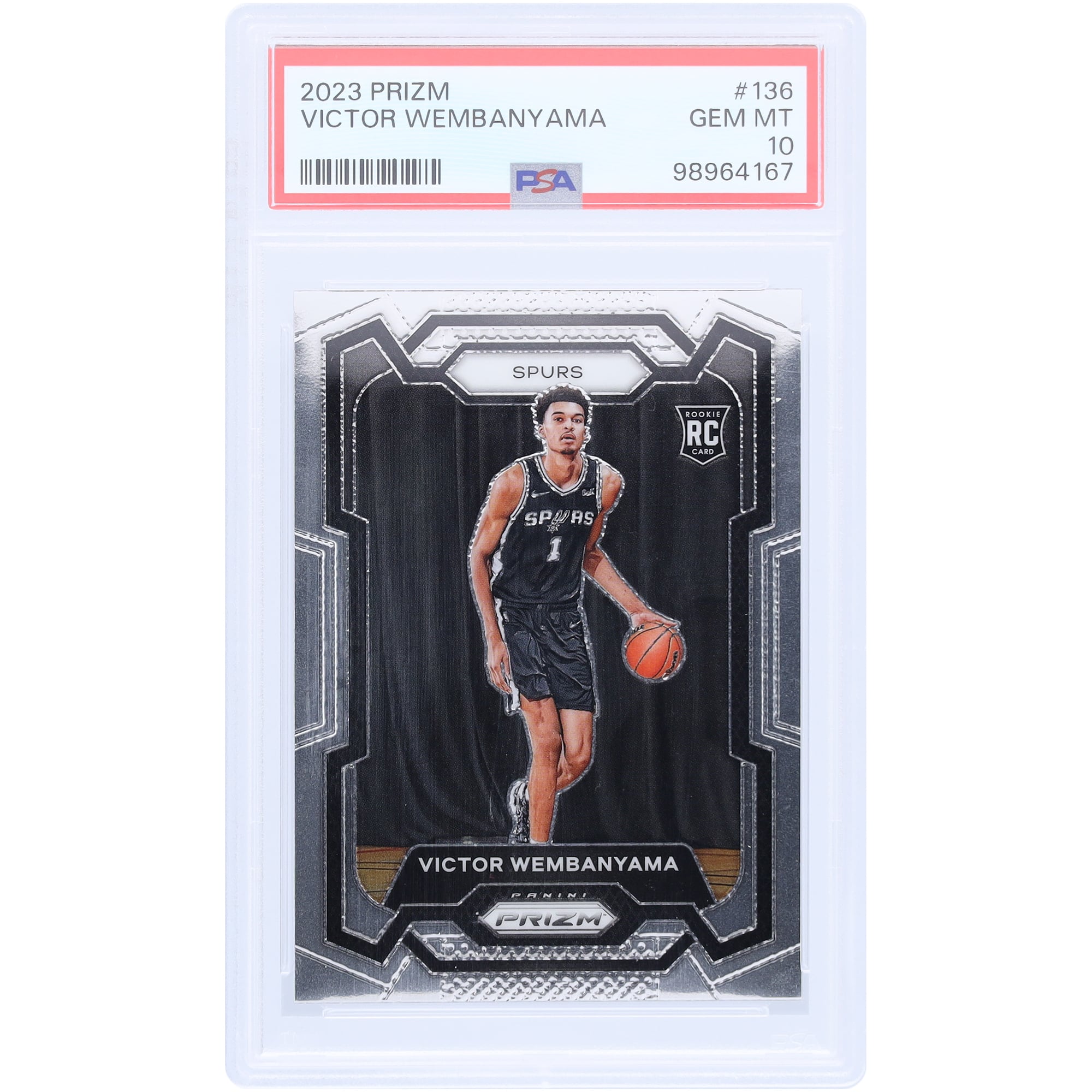 Victor Wembanyama San Antonio Spurs 2023-24 Panini Prizm #136 PSA 