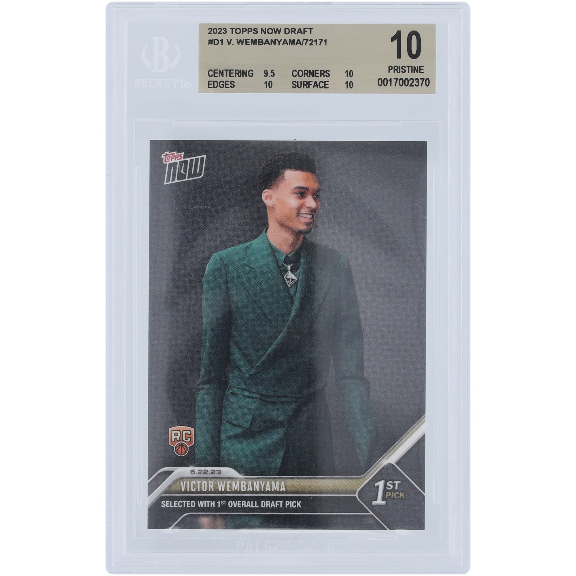Victor Wembanyama San Antonio Spurs 2023 Topps Now Draft 1st 