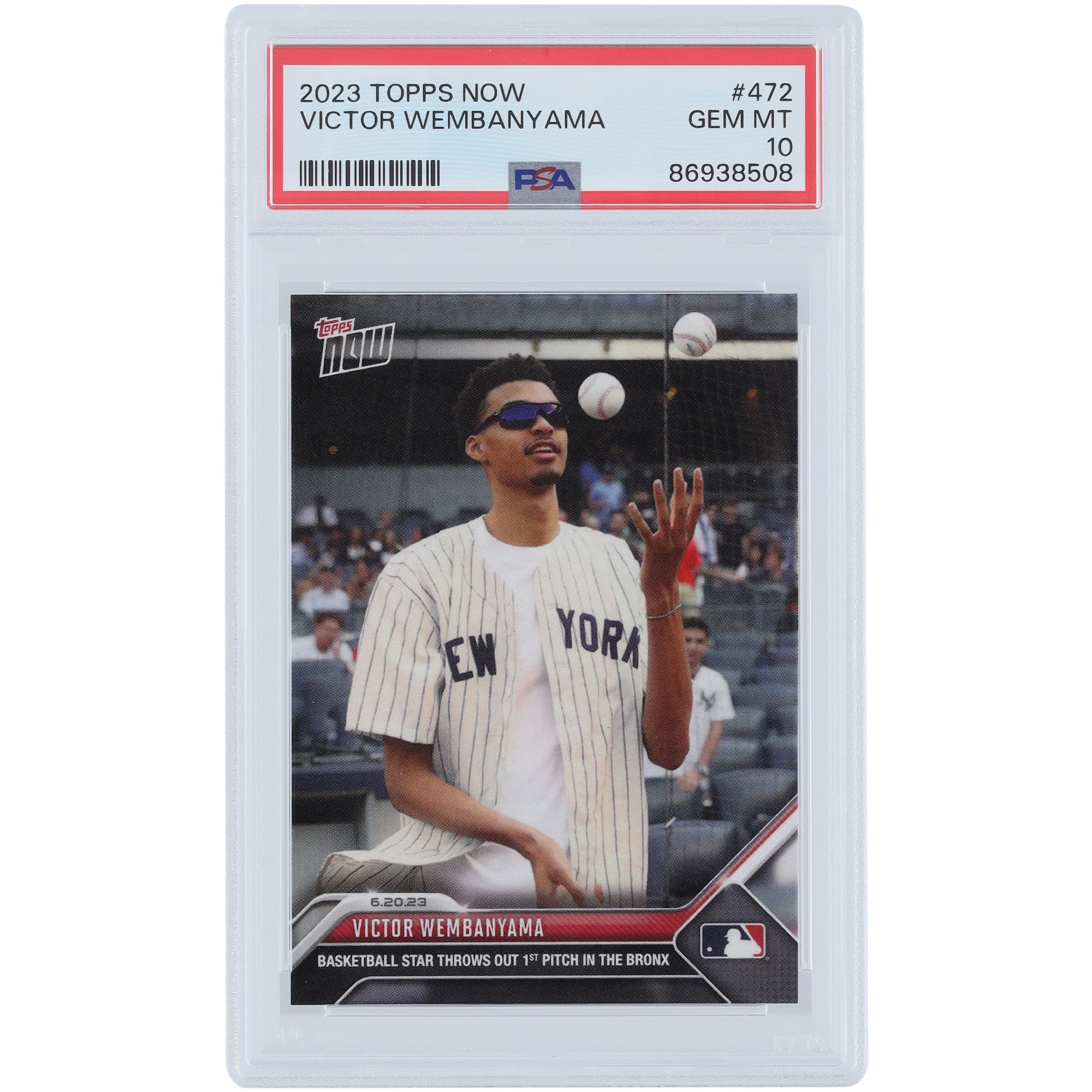 Victor Wembanyama San Antonio Spurs 2023 Topps Now Yankees 1st 