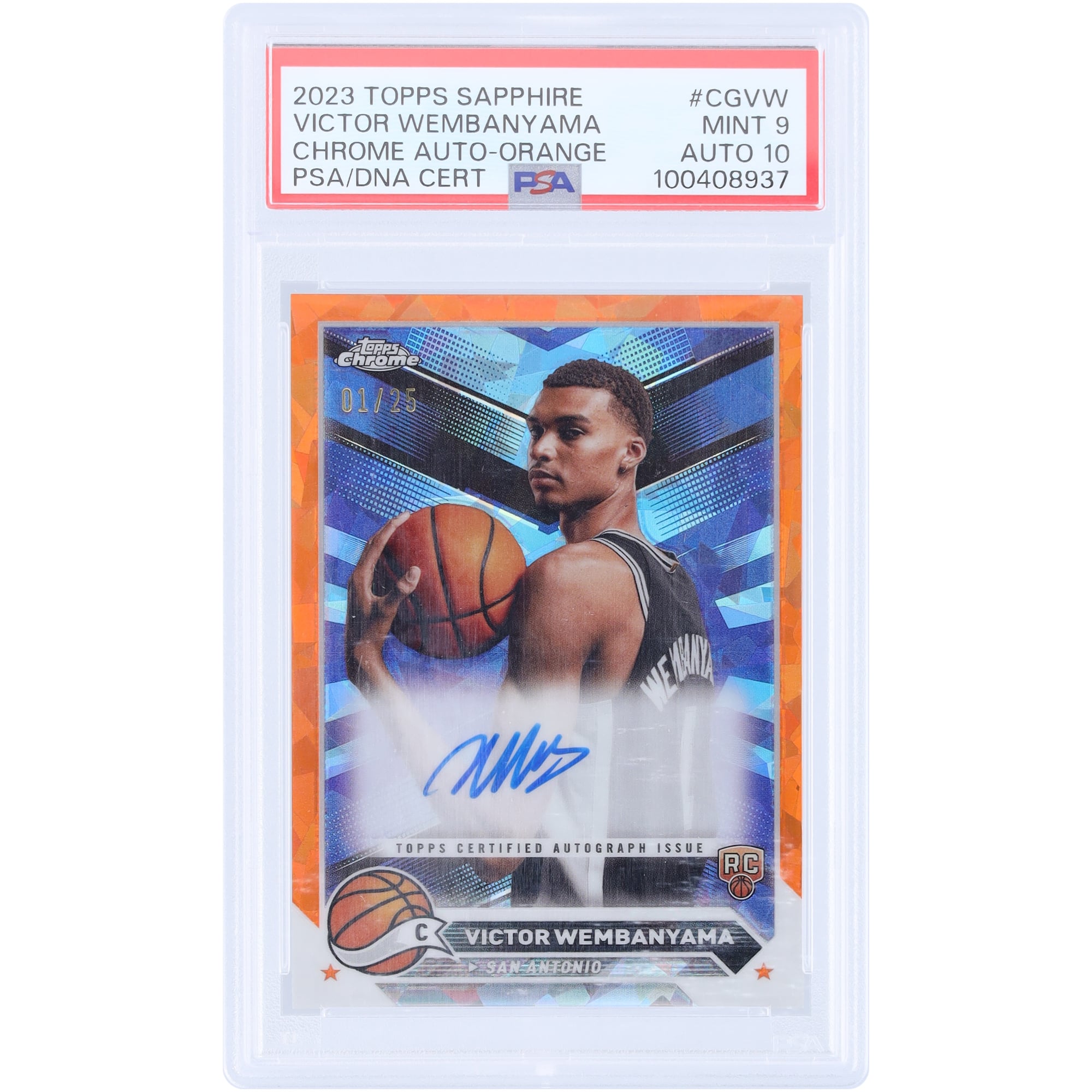 Victor Wembanyama San Antonio Spurs Autographed 2023-24 Topps 