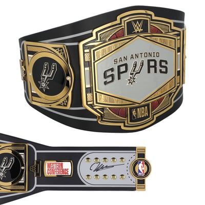 Victor Wembanyama San Antonio Spurs Autographed Fanatics Authentic WWE Legacy Title Belt