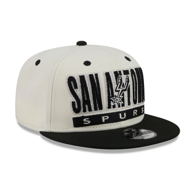 San Antonio Spurs New Era Youth Classic 9FIFTY Snapback Hat - Cream/Black