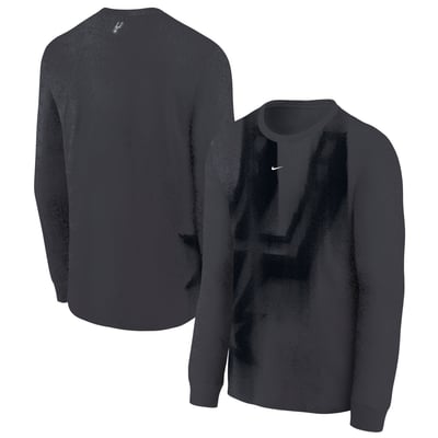  San Antonio Spurs Nike Youth 2026/27 Standard Issue Maximal Allover Long Sleeve T-Shirt - Anthracite