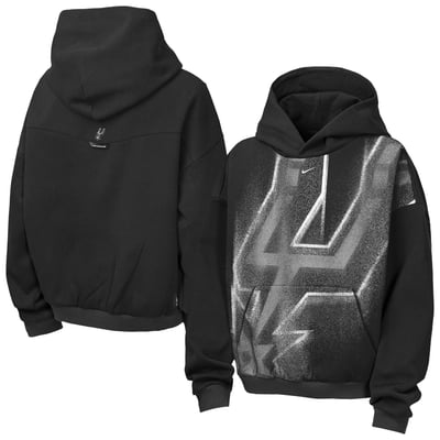  San Antonio Spurs Nike Youth 2026 Standard Issue Practice Icon Fleece Pullover Hoodie - Black