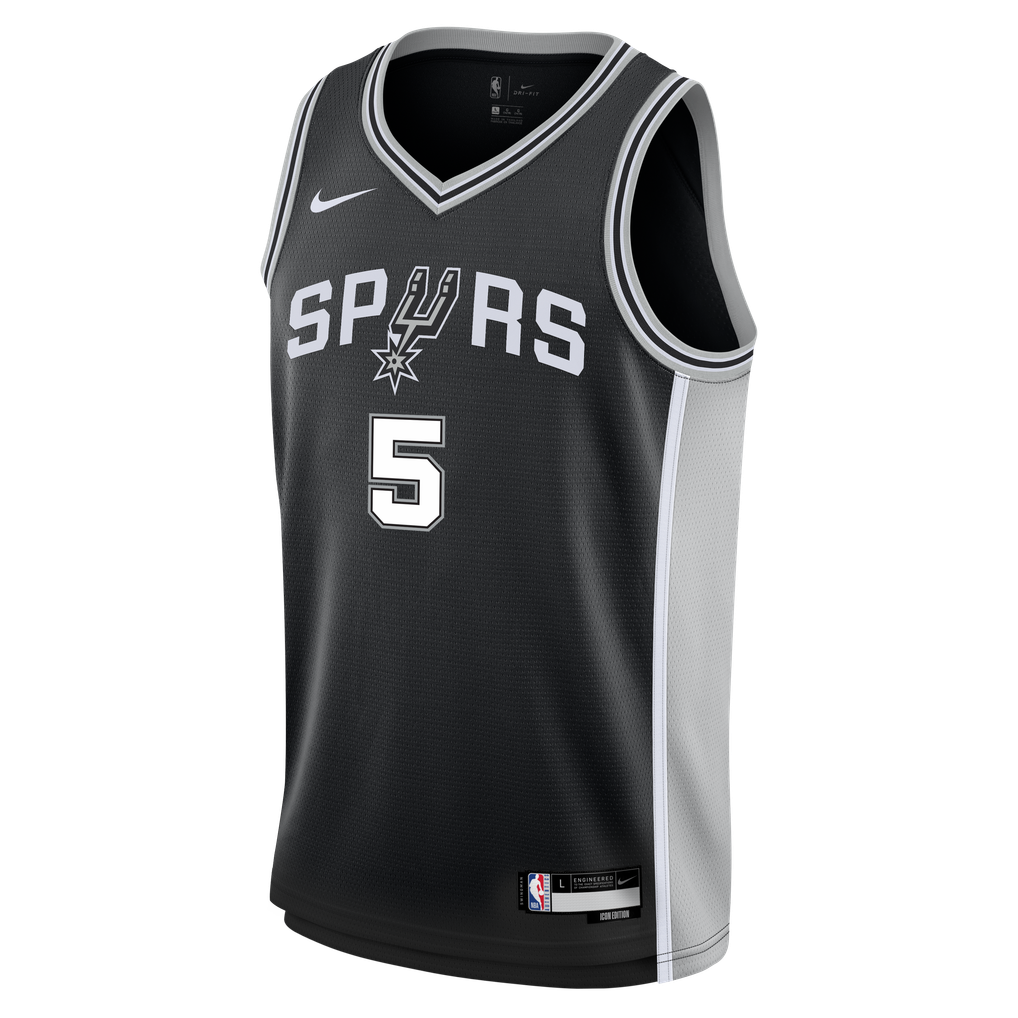 Youth San Antonio Spurs Stephon Castle Nike Black Swingman Jersey ...