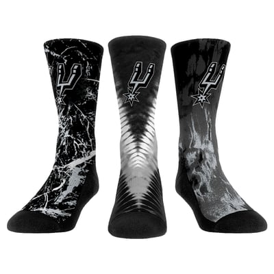  San Antonio Spurs Rock Em Youth Three-Pack Crew Socks Set - 