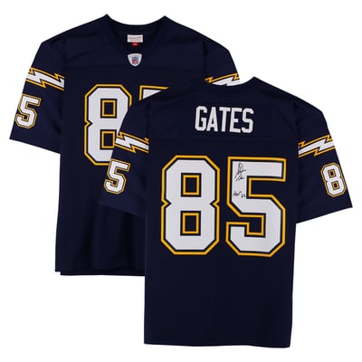 Antonio Gates San Diego Chargers Autographed Fanatics Authentic Navy Mitchell & Ness 2006 Replica Jersey with "HOF 25" Inscription