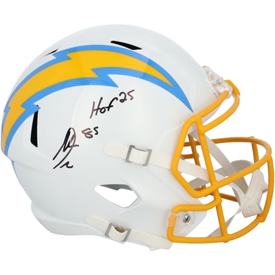Antonio Gates San Diego Chargers Autographed Fanatics Authentic Riddell 2020 Speed Replica Helmet with "HOF 25" Inscription