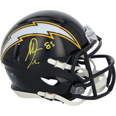 Antonio Gates San Diego Chargers Autographed Fanatics Authentic Riddell 2025 Alternate Speed Mini Helmet with Yellow Signature