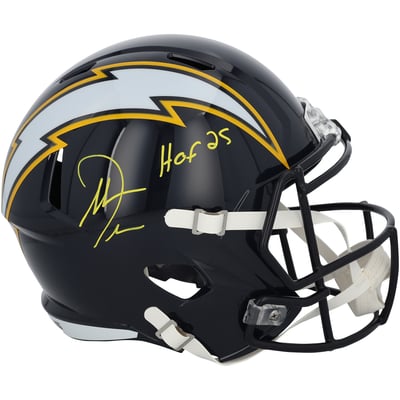 Antonio Gates San Diego Chargers Autographed Fanatics Authentic Riddell 2025 Alternate Speed Replica Helmet with "HOF 25" Inscription