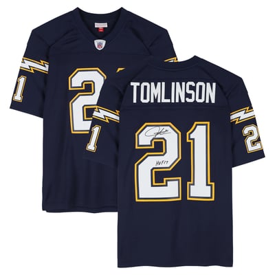 Ladainian Tomlinson San Diego Chargers Fanatics Authentic Autographed Navy Mitchell & Ness Replica Jersey with "HOF 17" Inscription