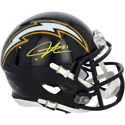 LaDainian Tomlinson San Diego Chargers Autographed Fanatics Authentic Riddell 1988-2006 Throwback Speed Mini Helmet