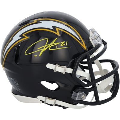 LaDainian Tomlinson San Diego Chargers Autographed Fanatics Authentic Riddell 1988-2006 Throwback Speed Mini Helmet