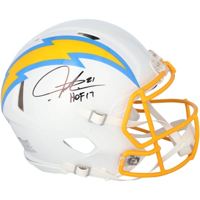 LaDainian Tomlinson San Diego Chargers Autographed Fanatics Authentic Riddell 2020 Speed Authentic Helmet with "HOF 17" Inscription