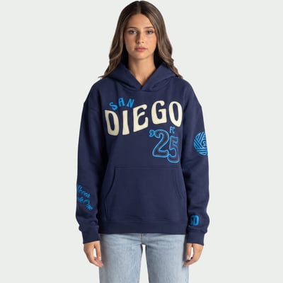 San Diego FC The Wild Collective Unisex Washed Fleece Hoodie - Navy