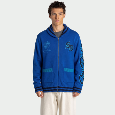 San Diego FC The Wild Collective Unisex Jacquard Full-Zip Sweater - Royal