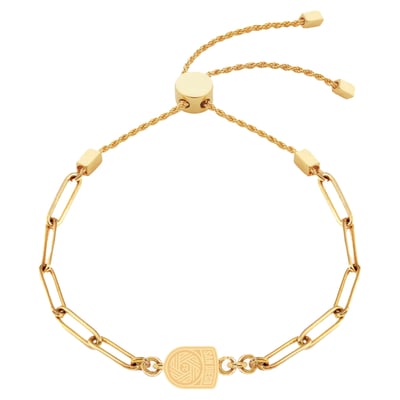 San Diego FC LUV AJ Women's Logo Paperclip Chain Charm Bracelet - Gold