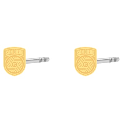 San Diego FC LUV AJ Women's Logo Studs - Gold