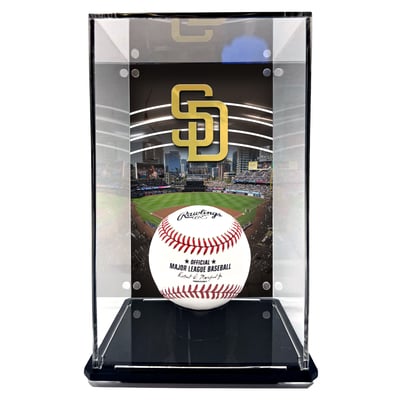  San Diego Padres Fanatics Authentic Tall Baseball Display Case with Image
