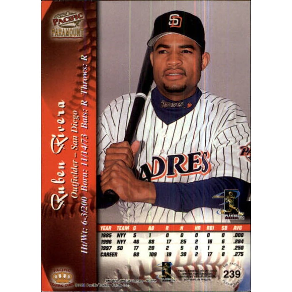 1998 Paramount Platinum Blue #239 Ruben Rivera