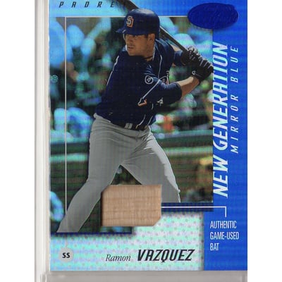 2002 Leaf Certified Mirror Blue #175 Ramon Vazquez NG Bat