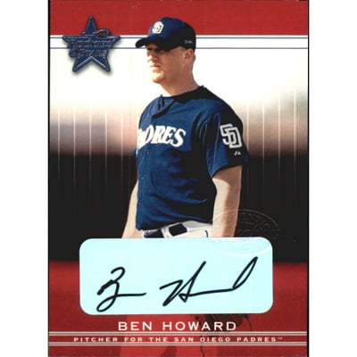 2002 Leaf Rookies and Stars Great American Signings #335 Ben Howard/175*