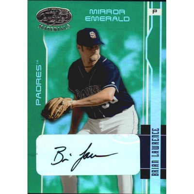 2003 Leaf Certified Materials Mirror Emerald Autographs #157 Brian Lawrence