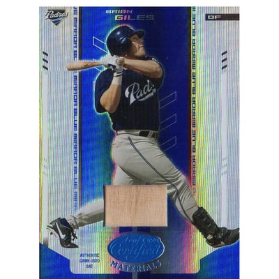 2004 Leaf Certified Materials Mirror Bat Blue #29 Brian Giles/50