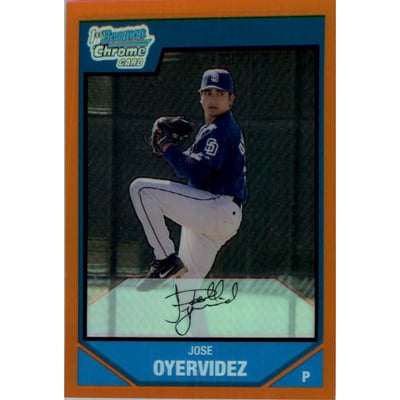 2007 Bowman Chrome Prospects Orange Refractors #BC78 Jose Oyervidez