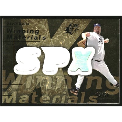 2007 SPx Winning Materials Dual Gold #WE David Wells/50