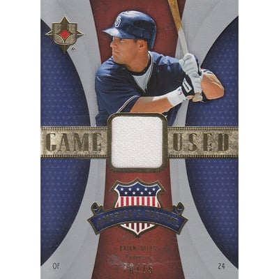 2007 Ultimate Collection America's Pastime Memorabilia #BG Brian Giles/75