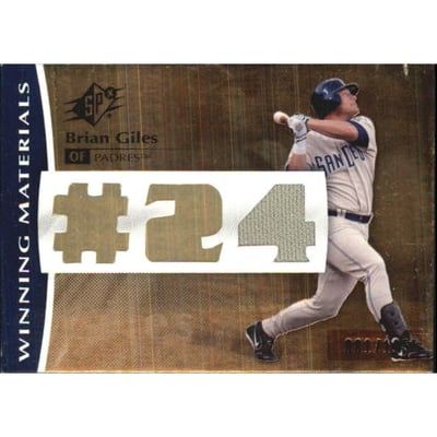 2008 SPx Winning Materials Jersey Number 125 #BG Brian Giles