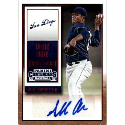 2015 Panini Contenders Draft Ticket Autographs Red Foil #23 Austin Smith
