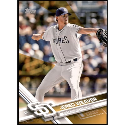 2017 Topps Update 5x7 Gold #US68 Jered Weaver