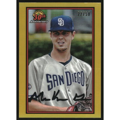 2019 Bowman Chrome 30th Anniversary Gold Refractors #B30MG MacKenzie Gore