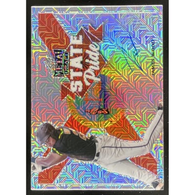 2021 Leaf Metal Draft State Pride Autographs Silver Mojo #SP-JW1 James Wood Auto