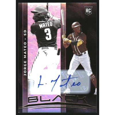 2021 Panini Black Autographs #14 Jorge Mateo