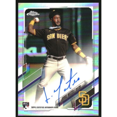 2021 Topps Chrome Rookie Autographs Refractors #RAJMA Jorge Mateo