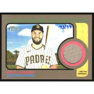 2022 Topps Heritage Clubhouse Collection Relics Gold #CCEH Eric Hosmer
