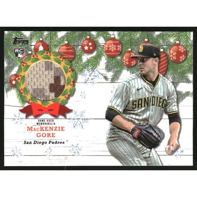 2022 Topps Holiday Relics Metallic Blue #WRCMG MacKenzie Gore