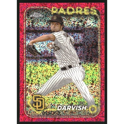 2024 Topps Chrome Magenta Speckle Refractors #237 Yu Darvish