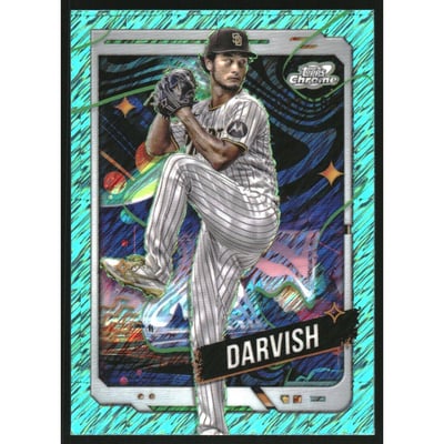 2024 Topps Cosmic Chrome Aqua Equinox Refractors #170 Yu Darvish
