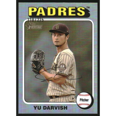 2024 Topps Heritage Chrome Silver Refractors #130 Yu Darvish HN/225