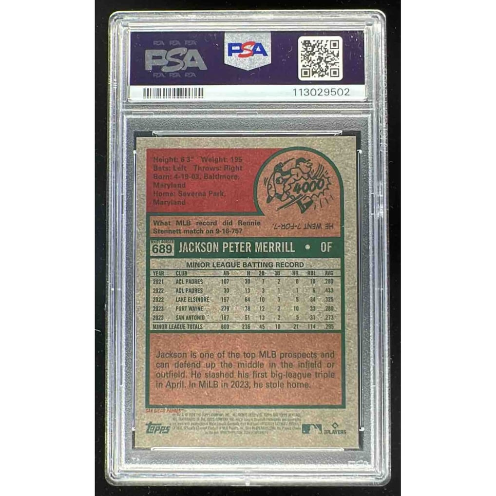 2024 Topps Heritage High Number White Border #689 Jackson Merrill 