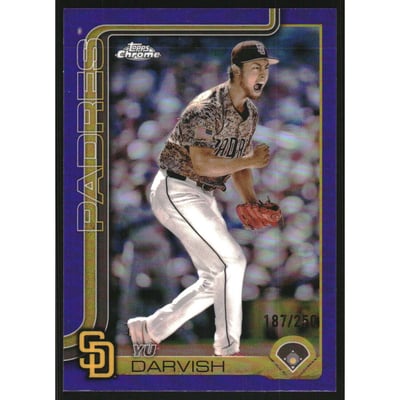 2025 Topps Chrome Purple Refractors #186 Yu Darvish
