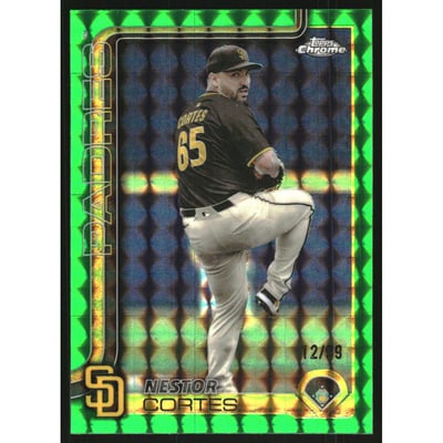 2025 Topps Chrome Update Green Geometric Refractors #USC130 Nestor Cortes