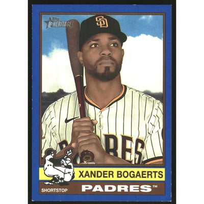 2025 Topps Heritage Dark Blue Border #718 Xander Bogaerts SP