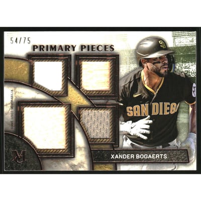 2025 Topps Museum Collection Primary Pieces Quad Relics Copper #SPPQXB Xander Bogaerts